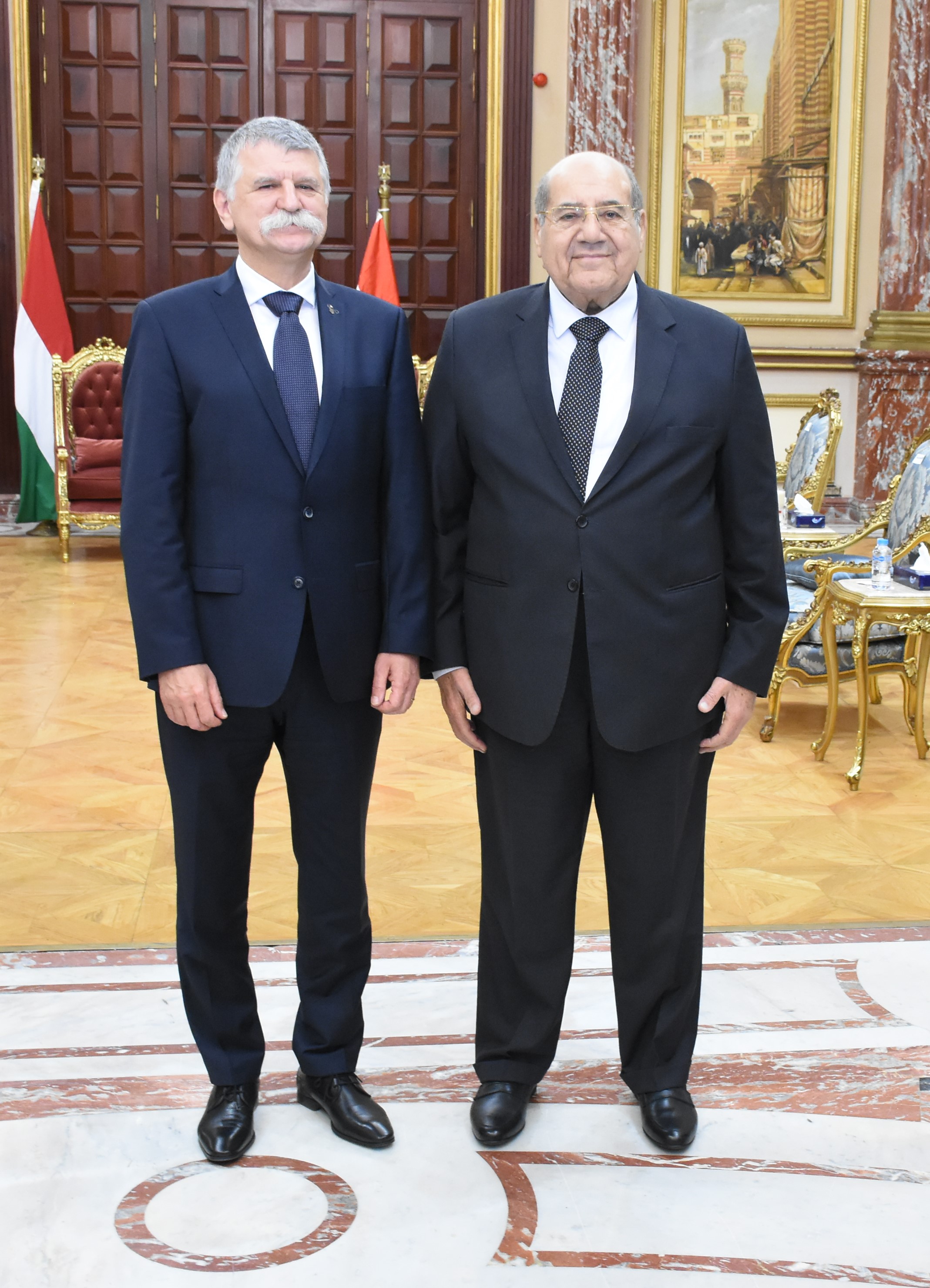 Abdel Wahab Abdel Razekkel, az egyiptomi Szenátus elnökével.